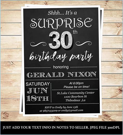 Surprise Party Invitation Template