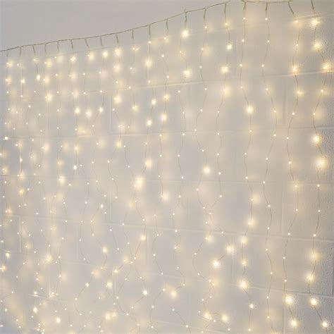 2m X 2m Plug In Copper Firefly Wire Curtain Lights 400 Warm White Leds
