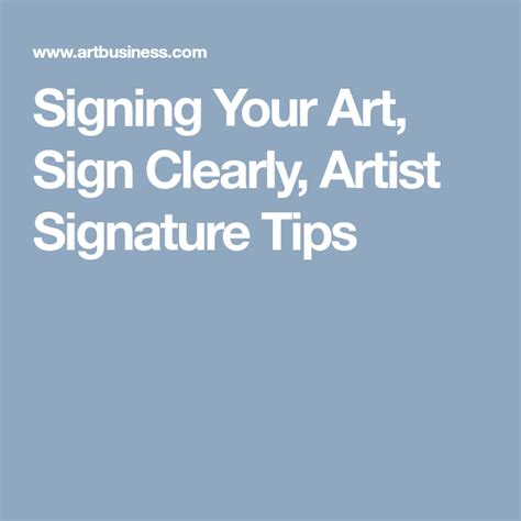 This sign varies depending on what you are painting. Signing Your Art, Sign Clearly, Artist Signature Tips ...