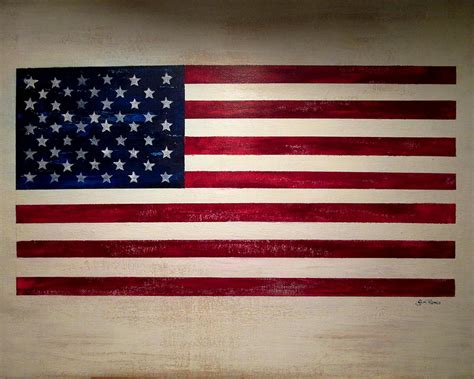 American Flag Painting By Jim Romeo