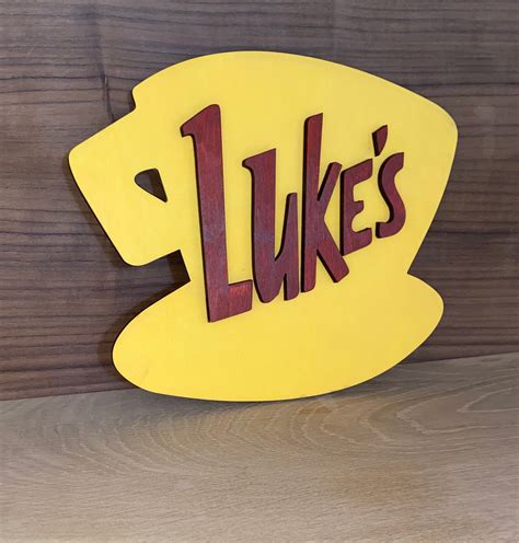 Lukes Diner Replica Sign Gilmore Girls Handpainted Wooden Etsy