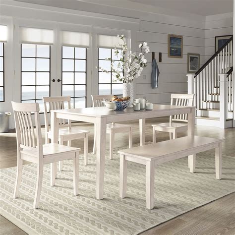 Wilmington Ii 60 Inch Rectangular Antique White Dining Set By Inspire Q