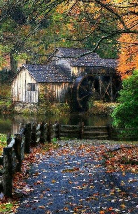 Pin By Katberglar On Old Millscovered Bridges Country Scenes