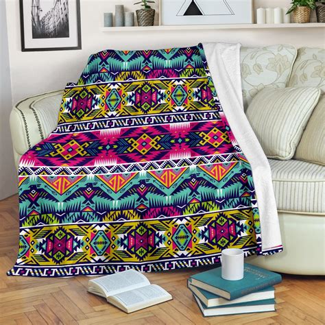 Indian Navajo Color Themed Design Print Blanket Jtamigocom