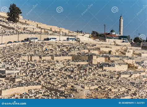 Jewish Graveyard At The Mount Of Olives Near The Kidron Valley Or King