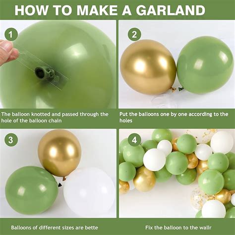 Buy Sage Green Balloon Garland Arch Kit 152Pcs Olive Green Balloons
