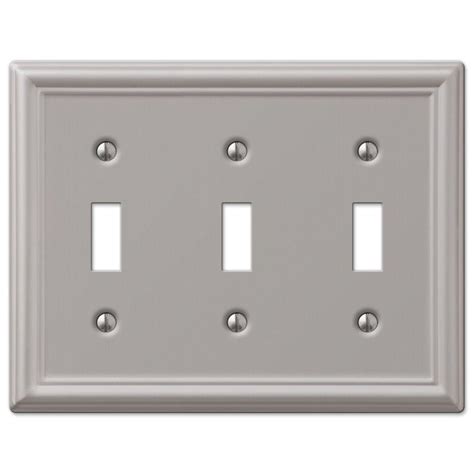 Find many great new & used options and get the best deals for lily talavera single toggle switch plate at the best online prices at ebay! Hampton Bay Chelsea 3-Toggle Wall Plate - Nickel-149TTTBN ...