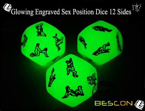 Glowing 12 Sides Love Dice Lover Sex Position Luminous Dice For Adult