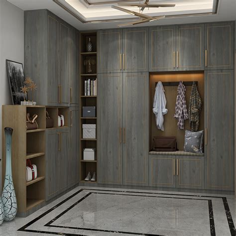 hs bw modern wooden almirah full wall plywood bedroom wardrobe
