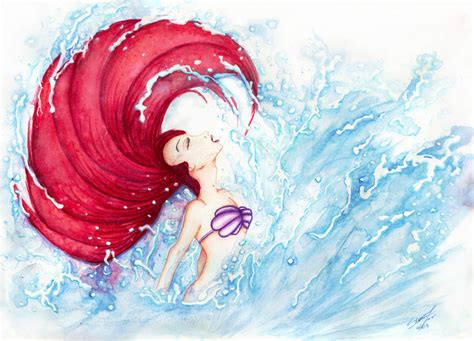 ariel becomes human little mermaid by susaleena on deviantart