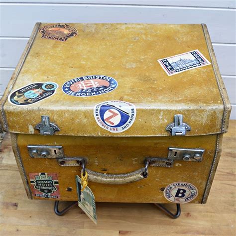 Upcycled Vintage Suitcase Side Table Vintage Suitcase Vintage
