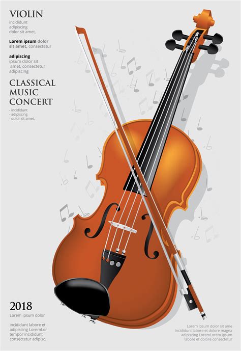 The Classical Music Concept Violin Vector Illustration 642878 Vector