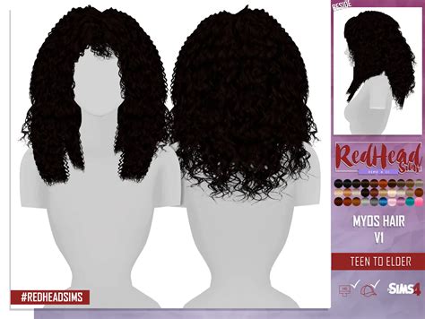 Coupure Electrique Myos Hair Retextured Version 1 Sims 4 Hairs