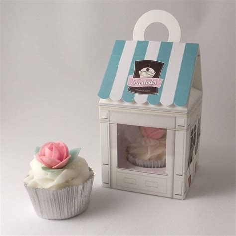 Cupcake Boxes Pastries Shop Design Pack Of Four By Bunting And Barrow