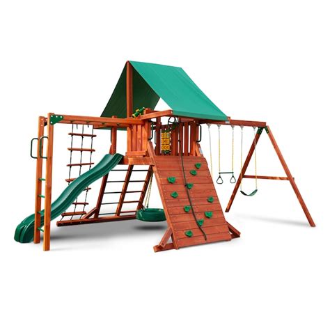 Gorilla Playsets Sun Valley Ii Residential Wood Playset With Slide In