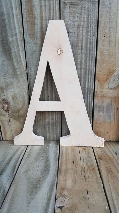 Unfinished Wooden Letters Nursery Home Decor Etsy Wooden Letters