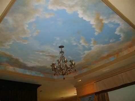 There are a few basic options for how to paint with a tray ceiling, but with endless color choices, there is no limit to what you can design. tray-ceiling-mural-7852.jpeg (1000×750) | Murales, Murales ...