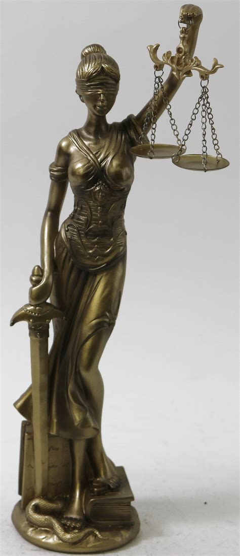 New 16 Blind Lady Scales Of Justice Lawyer Statue Attorney Judge Bar