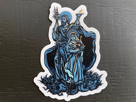 Large 4 Saint Joseph Terror Of Demons Sticker Etsy