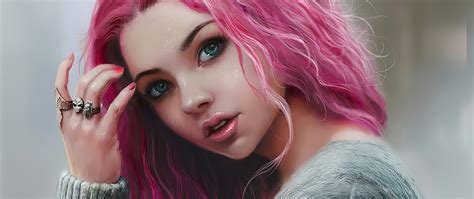 2560x1080 Pink Hair Girl 2560x1080 Resolution Hd 4k Wallpapers Images