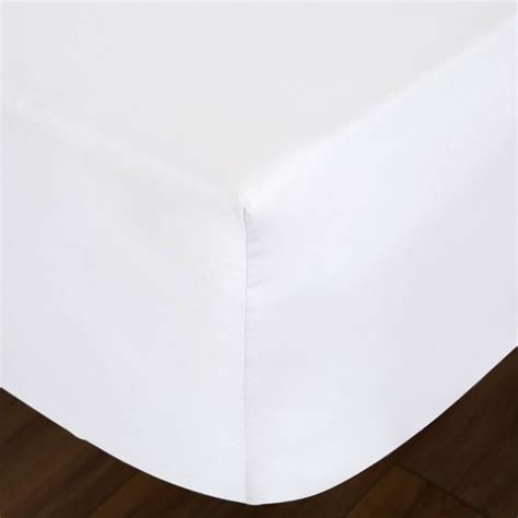 400tc Double Fitted Sheet White Brandalley