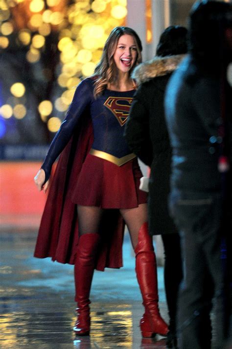 Melissa Benoist Filming Supergirl Set 28 GotCeleb