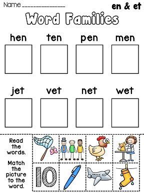 Short Vowel Review Worksheets CVC Words Fun Word Families Worksheets