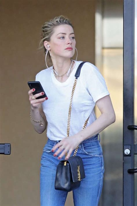 Amber Heard In Jeans And White Shirt Out In Los Angeles Gotceleb