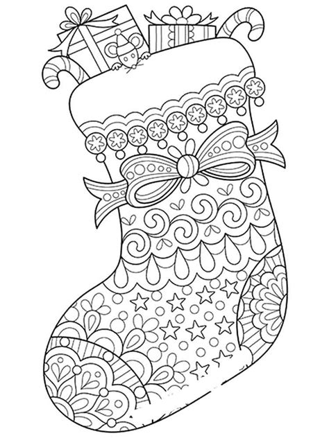 Cute Stocking Coloring Pages Coloring Pages