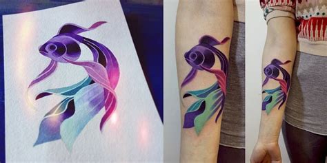 Sasha Unisex Watercolor Tattoos 2013 2014 Vlist 17 Koi Tattoo