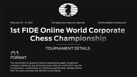 1st Fide Online World Corporate Chess Championship 2021 Registration Is