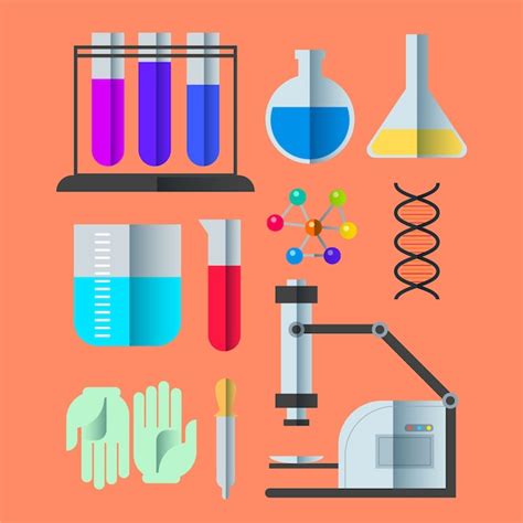 Free Vector Science Lab Objects Collection