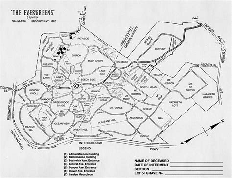 Map Evergreenscemetery