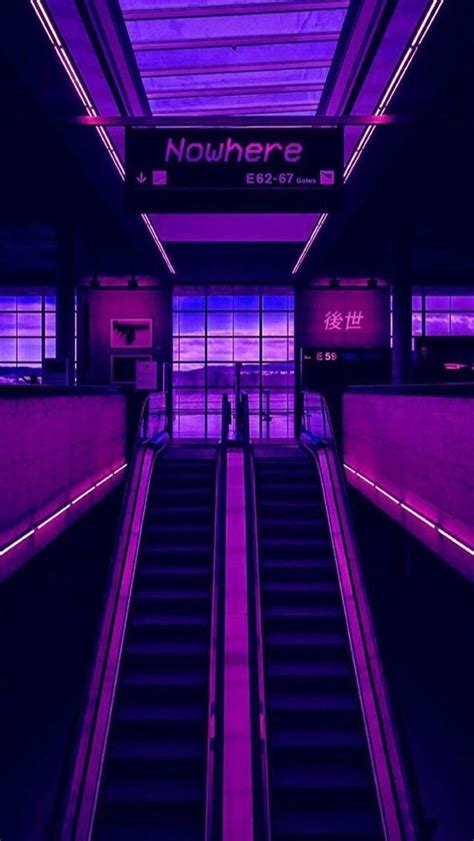 Purple Aesthetic Background Neon Paars Paarse Achtergronden