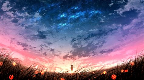 Desktop Wallpaper Aesthetic Anime Sunset Background Pic Insider