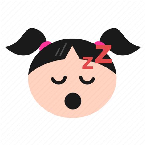 Emoji Emoticon Face Girl Mouth Open Sleeping Snoring Women Zzz