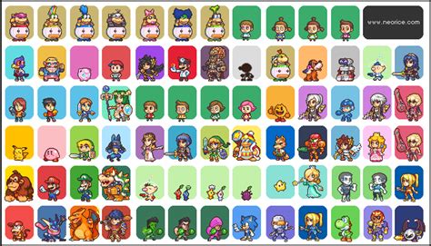 Spoilers Super Smash Brothers 4 Roster Pixelart By Neoriceisgood