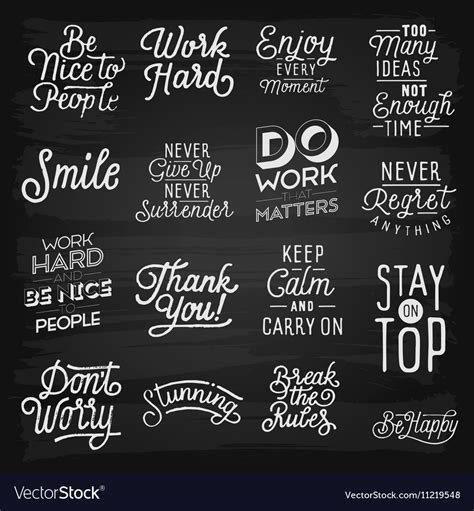 Hand Drawn Lettering Slogans Royalty Free Vector Image