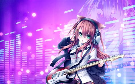 29 Cute Anime Girl With Guitar Wallpaper Baka Wallpaper