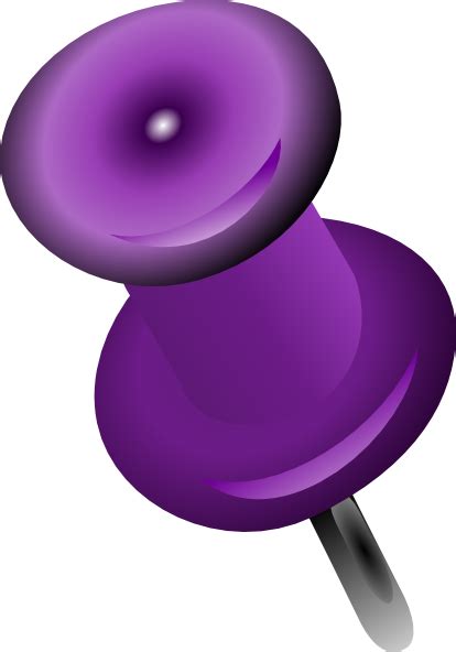Purple Push Pin Clip Art At Vector Clip Art Online Royalty