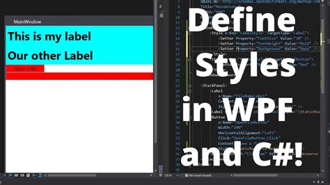 How To Define The Styles In Xaml For The Whole Window Wpf Wpf Styles