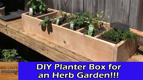 Locate it near your kitchen door to harvest fresh herbs in a you may choose to stain or paint your planter or contruct it from cedar which will weather naturally. DIY Planter Box for an Herb Garden - YouTube