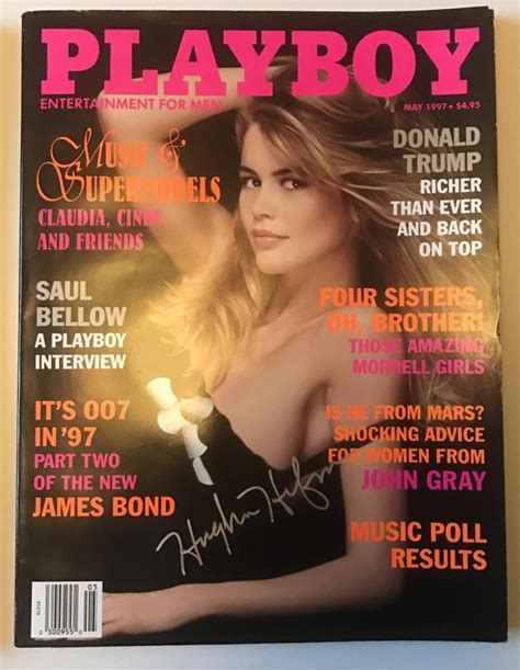 Sold Price Hugh Hefner Signed May Playboy Magazine Certified