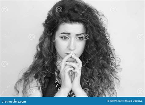 Beautiful Girl Curly Haired Girl Stock Image Image Of Attractive Person 108145183