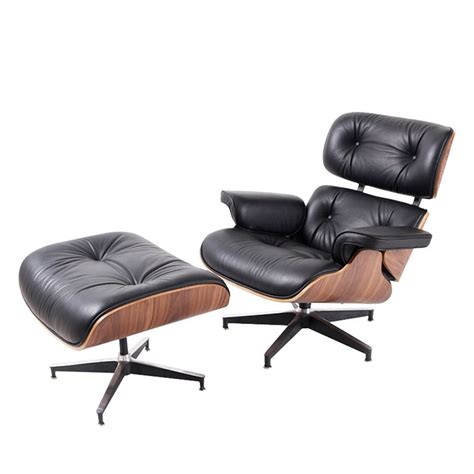 2020 Eames Lounge Chair With Foot Rest Cowhide Soft And Rotate 360