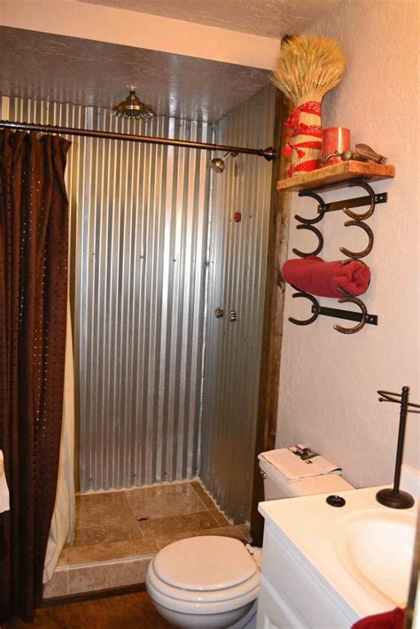Bathroom Makeover Rustic Bathroom Decor Galvanized Shower Walls