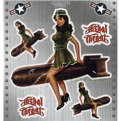 Nose Art S Miss Usa Pin Up Lethal Threat Army Pin Up Girl Decal