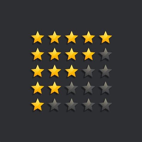 Free Vector Star Rating With Black Background