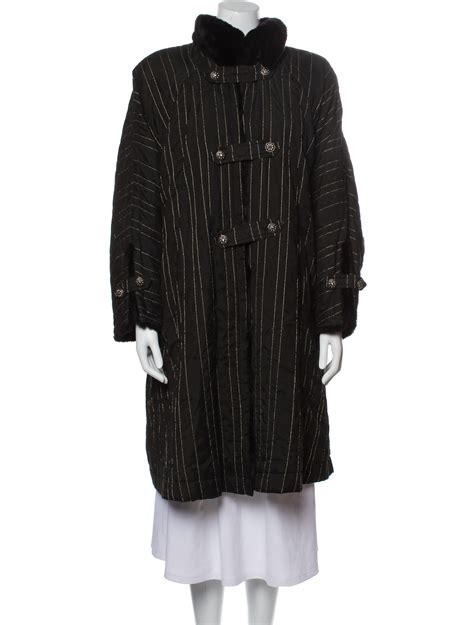 Yves Saint Laurent Vintage Fourrures Fur Coat Black Coats Clothing