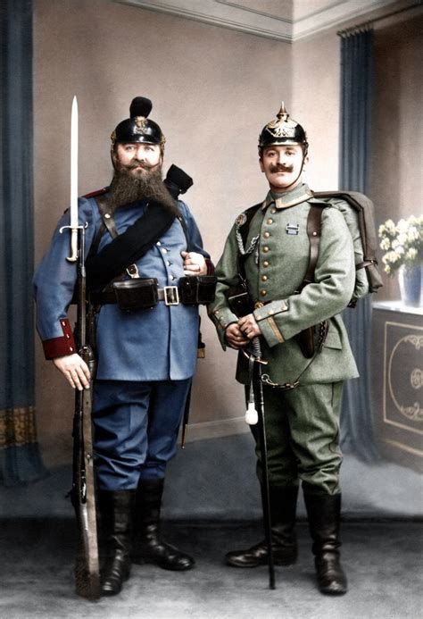 Colorized Photo Of Two German Soldiers During The First World War 1914